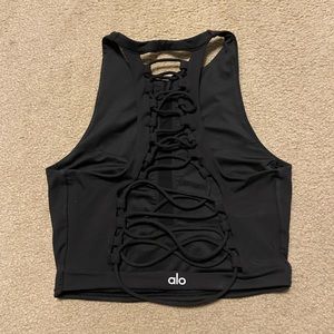 ALO black workout tank top